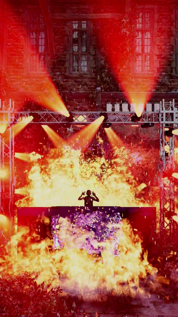 Eldoran’s stage on fire